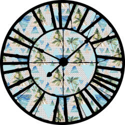 Consalnet Háromszögek az óra mögött vlies poszter, fotótapéta 10710VEZ1 /208x208 cm/ (10710-VEZ1)