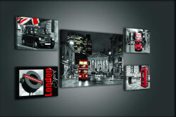 Consalnet Vászonkép, 5 darabos London variálható elrendezésben (C5-2166S14)