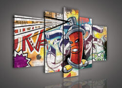 Consalnet Vászonkép, 5 darabos, Graffiti 170x100 cm méretben (C5-624S4A)