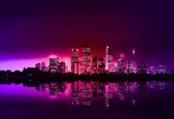 Consalnet Night City Light poszter, fotótapéta, Vlies (254 x 184 cm) (C1-220V4)
