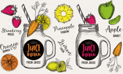 Dimex Vlies Fotótapéta - Juice Menu - 375x250 cm (MS-5-2101)