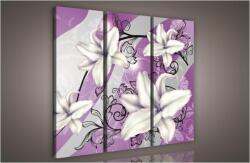 Consalnet Liliom minta, 3 darabos vászonkép, 90x80 cm méretben (C5-936S6)