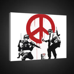 Consalnet Vászonkép, CND Soldiers by Banksy, 100x75 cm méretben (C5-1834O1)