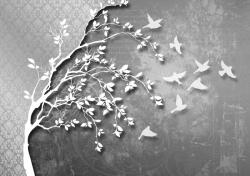 Consalnet Absztrakt fa poszter, fotótapéta, Vlies (416 x 254 cm) (C1-3711VEXXXL)