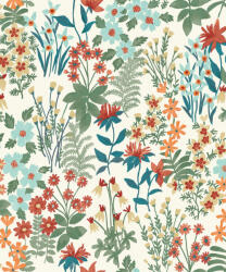 Grandeco Fehér alapon sokszínű virágos tapéta (Arcadia A70902) (A70902)