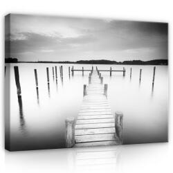 Consalnet Vászonkép, Móló fekete-fehér, 60x40 cm méretben (C5-1984O4)