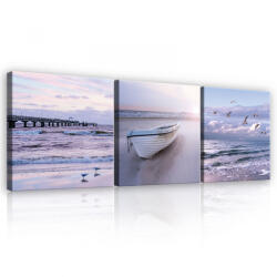 Consalnet Vászonkép 3 darabos, Tenger, 3 db 25x25 cm méret (C5-13214S13)