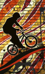 Dimex BICYCLE RED fotótapéta, poszter, vlies alapanyag, 150x250 cm (MS-2-0327)