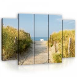 Consalnet Vászonkép, 5 darabos Út a tengerhez 150x100 cm méretben (C5-11844S12)