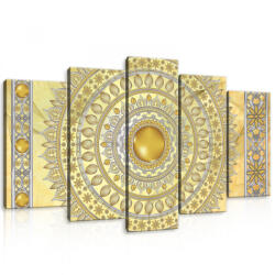 Consalnet Vászonkép 5 darabos, Mandala világos háttérrel100x60 cm méretben (C5-10117S17)