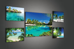 Consalnet Vászonkép, 5 darabos Szigetek variálható elrendezésben (C5-1741S14)