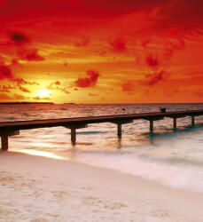 Dimex JETTY IN SUNSET fotótapéta, poszter, vlies alapanyag, 225x250 cm (MS-3-0191)