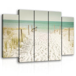 Consalnet Vászonkép, 5 darabos Homokos tengerpart 150x100 cm méretben (C5-11599S12)