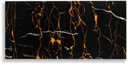 GRACE Öntapadós PVC csempepanel, Fekete alapú narancs márvány, 30 x 60 cm (AR00004)