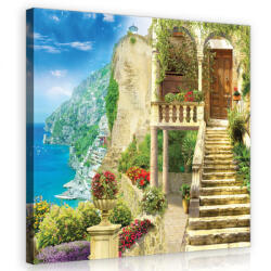 Consalnet Sziklasziget, sziklaházakkal vászonkép 80x80 cm méretben (C5-11418O2)