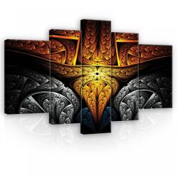 Consalnet Vászonkép, 5 darabos, Arany és ezüst minta 170x100 cm méretben (C5-11753S4A)