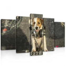 Consalnet Vászonkép 5 darabos, DJ Kutya 100x60 cm méretben (C5-10383S17)