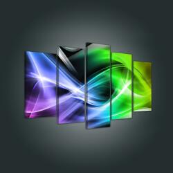 Consalnet Vászonkép 5 darabos, Színes absztrakt 100x60 cm méretben (C5-1065S17)