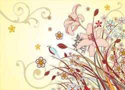 Consalnet Virág minta poszter, fotótapéta, Vlies (104 x 70, 5 cm) (C1-038VEM)