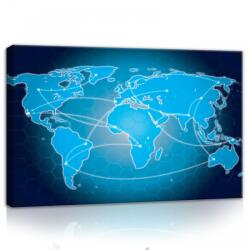 Consalnet Világtérkép, vászonkép, 60x40 cm méretben (C5-10948O4)