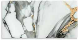 DMS Öntapadós PVC csempepanel, 4db-os csomag, fehér-fekete-sárgásbarna márvány, 30 x 60 cm (PS-0012)