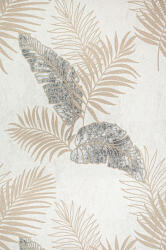 Domdeco Fekete-drapp nagy levél mintás tapéta (5230407-22) (5230407-22)