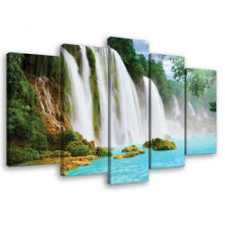 Consalnet Vászonkép 5 darabos, Vízesés 100x60 cm méretben (C5-10386S17)