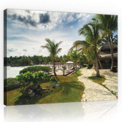 Consalnet Vászonkép, Pálmafás tengerpart 80x60 cm méretben (C5-11355O6)