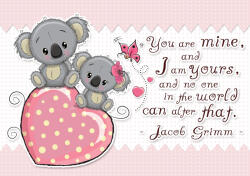 Consalnet Koalák szíven poszter, fotótapéta, Vlies (400 x 280 cm) (C1-13326VX8)