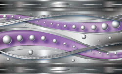 Consalnet Ezüst golyók lilában poszter, fotótapéta Vlies (312 x 219 cm) (C1-1453VEXXL)