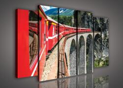 Consalnet Vászonkép, 5 darabos Vonat 150x100 cm méretben (C5-617S12)