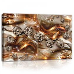 Consalnet Barna gyöngyös absztrakt, vászonkép, 60x40 cm méretben (C5-10576O4)