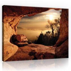 Consalnet Vászonkép, Kilátás ködös erdőre, 100x75 cm méretben (C5-10262O1)