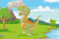 Dimex Vlies Fotótapéta - Tyrannosaurus in the jungle - 375x250 cm (MS-5-1465)