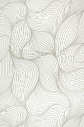 Domdeco Fehér-ezüst modern levél mintás tapéta (6230409-21) (6230409-21)