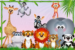 Dimex Vlies Fotótapéta - Jungle animals - 375x250 cm (MS-5-1426)