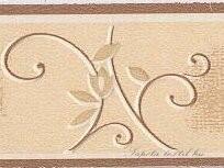 Jász-Iron Drapp-barna virág mintás bordűr (407-02)