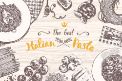 Dimex Vlies Fotótapéta - Italian Pasta Illustration - 375x250 cm (MS-5-2100)