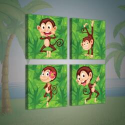 Consalnet Vászonkép 4 darabos, Majom 50x50 cm méretben (C5-2220S20)