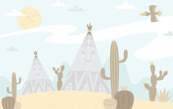 Dimex Vlies Fotótapéta - Tents and cactus - 375x250 cm (MS-5-1486)