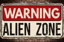 Dimex Vlies Fotótapéta - Warning alien - 375x250 cm (MS-5-2060)