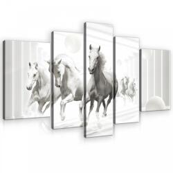Consalnet Vászonkép, 5 darabos, Lovak 170x100 cm méretben (C5-10154S4A)