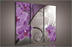 Consalnet Orchidea minta, 3 darabos vászonkép, 90x80 cm méretben (C5-825S6)