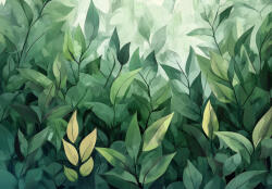 Consalnet Felfelé törő zöld levelek poszter, fotótapéta, Vlies (100 x 75 cm) (C1-15395VX2)