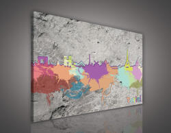 Consalnet Vászonkép, Párizs absztrakt, 80x60 cm méretben (C5-2068O6)