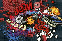 Dimex CAR CRASH fotótapéta, poszter, vlies alapanyag, 375x250 cm (MS-5-0320)