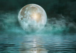 Consalnet Telihold a víz felett poszter, fotótapéta, Vlies (100 x 75 cm) (C1-15531VX2)