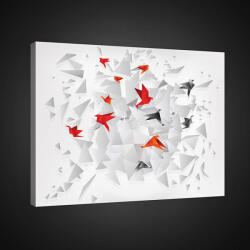 Consalnet Vászonkép, Origami madarak, 60x40 cm méretben (C5-1556O4)