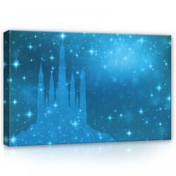 Consalnet Kastély kékben, vászonkép, 60x40 cm méretben (C5-12541O4)