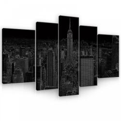 Consalnet Vászonkép, 5 darabos, New York körvonalai 170x100 cm méretben (C5-10687S4A)
